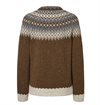 Jumperfabriken - Womens Wilma Knit Lamb Wool Cardigan - Brown