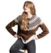 Jumperfabriken - Womens Wilma Knit Lamb Wool Cardigan - Brown