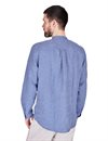 Kormákur & Skjöldur - The Linen Butcher Shirt - Blue Stripe