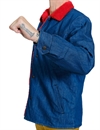 Levis Vintage Clothing - Sherpa Car Coat - Blue/Red