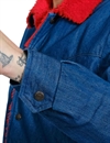 Levis Vintage Clothing - Sherpa Car Coat - Blue/Red