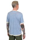 Maglificio GRP - Linen Crewneck T-Shirt - Ecru/Royal Blue