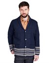 Maglificio GRP x Casa-Isaac - Folk 60 Shawl Collar Cardigan - Indigo