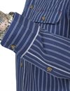 Dubbleware - Milton Indigo Stripe Selvedge Shirt - Blue
