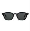 Monokel Eyewear - River Black Sunglasses - Green Solid Lens 