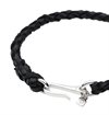O.P Jewellery - Black Leather Braid Hook Bracelet
