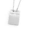 O.P Jewellery - ID Badge Silver Pendant