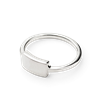 O.P Jewellery - Square Silver Ring
