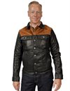 OTRA - Elvis Leather Jacket - Black/Cognac