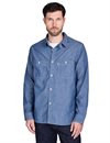 Omoto Denim - 5017 High Density 5 oz Chambray Work Shirt - Blue