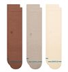 Stance - Icon Crew Sock - Brown (3 Pack)