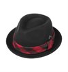 Stetson -  Check Band Player Wool Hat - Black