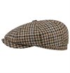 Stetson - Hatteras Houndstooth Tweed Flat Cap - Beige