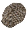 Stetson - Hatteras Houndstooth Tweed Flat Cap - Beige