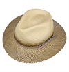 Stetson - Striped Brim Panama Hat - Nature-Brown