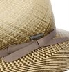 Stetson - Striped Brim Panama Hat - Nature-Brown