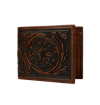 Stetson---Tooled-Leather-Bi-fold-Wallet---Brown-1