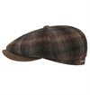 Stetson - Wool Hatteras Johnny Check Flat Cap - Black/Beige