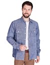 Tellason - Clampdown New Chambray Work Shirt - Blue