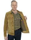 Tellason - Suede Calf Split Trucker Jacket - Silky Gold