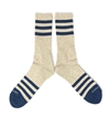 The Ampal Creative - Heather Stripes Socks - Cream/Navy