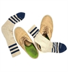 The Ampal Creative - Heather Stripes Socks - Cream/Navy