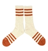 The Ampal Creative - Heather Stripes Socks - Cream/Orange