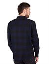 The Flat Head - Block Check Flannel Shirt - Indigo Dyed