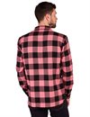 The Flat Head - Block Check Flannel Shirt - Pink / Black