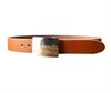 The Flat Head - Saddle Leather Plain Buckle Belt - Tan