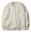 The Flat Head - Thermal Long Sleeve Henley Shirt - Ivory