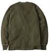 The Flat Head - Thermal Long Sleeve Henley Shirt - Olive