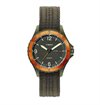 Timex - Navi Land 38mm Fabric Strap Watch - Green/Orange