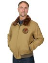 Triumph Motorcycles - Biggin Cotton Bomber Jacket With Faux Fur - Jungle Khaki