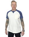 Triumph Motorcycles - Flynn Raglan Pocket Tee - Bone/Scrambler Blue