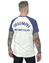 Triumph Motorcycles - Flynn Raglan Pocket Tee - Bone/Scrambler Blue
