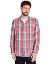 Indigofera - Webster Cotton Flannel Shirt - Blue/White/Pink