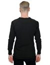 Homespun Knitwear - Coalminer Henley Recycled Zimbabwe Cotton Jersey - Black